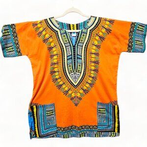 Dashiki Shirt Unisex African Clothing Dashiki Top African Free Size (Men Small?)